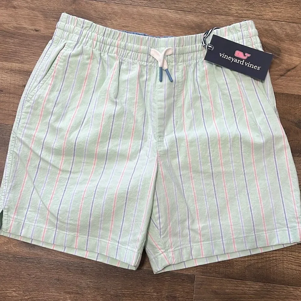 Boys Stripe Drawstring Stretch Oxford Shorts size 12